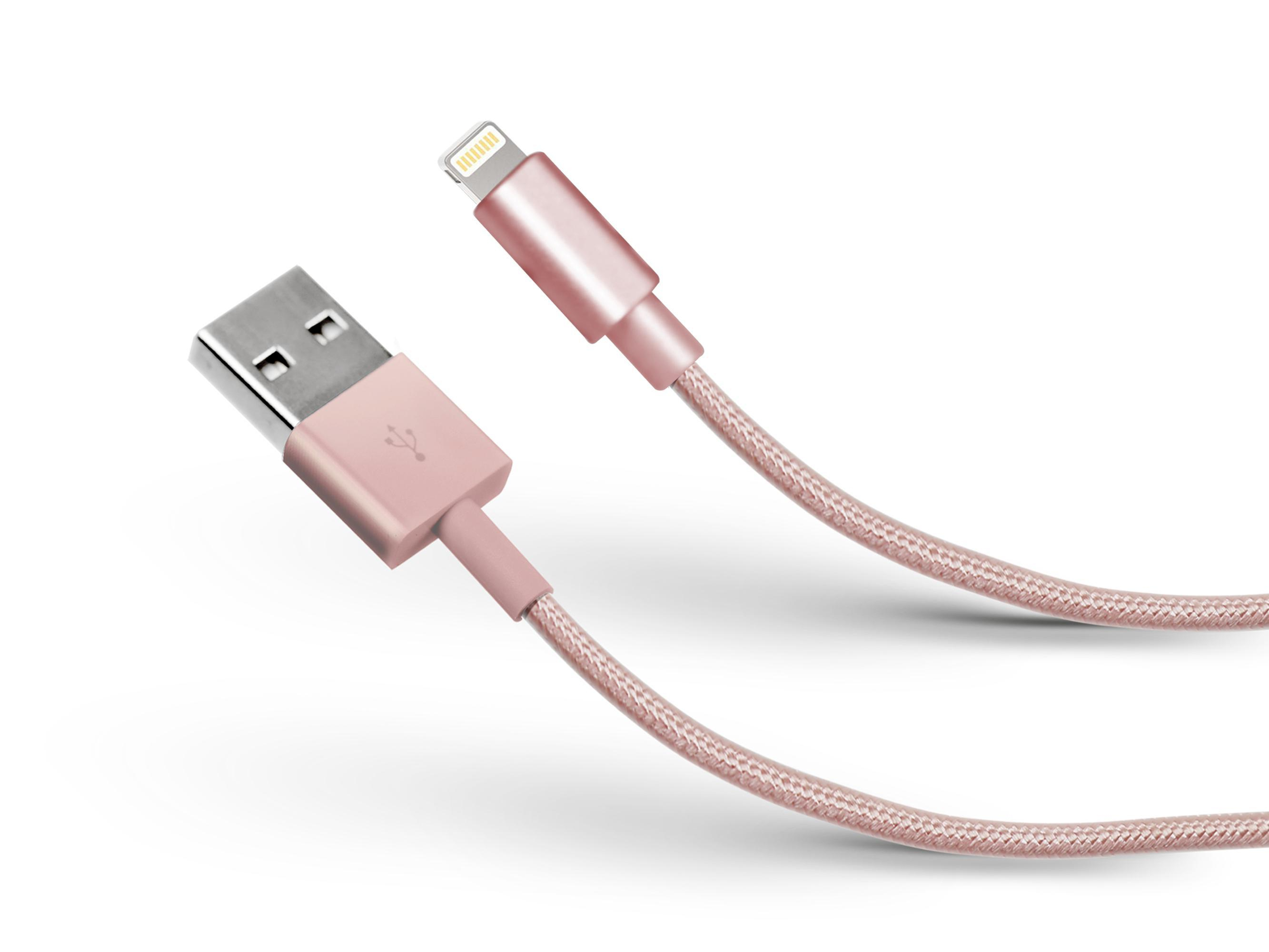 SBS Kabel USB-Lightning MFI SBS  1m w otulinie Różowe złoto #