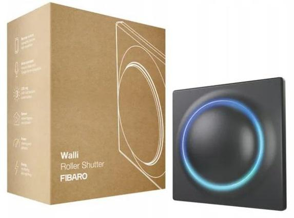 Fibaro Inteligentny sterownik rolet Walli Roller Shutter czarny