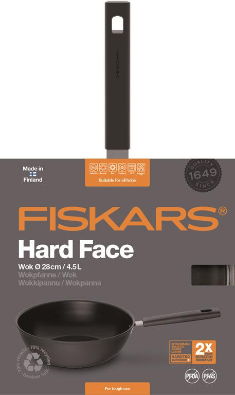 Fiskars Wok 28 cm HARD FACE
