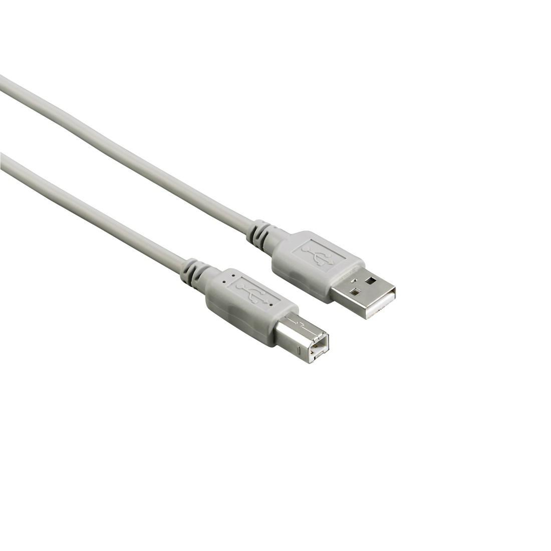 Hama Kabel do druk. HAMA USB 3m A-B Szary