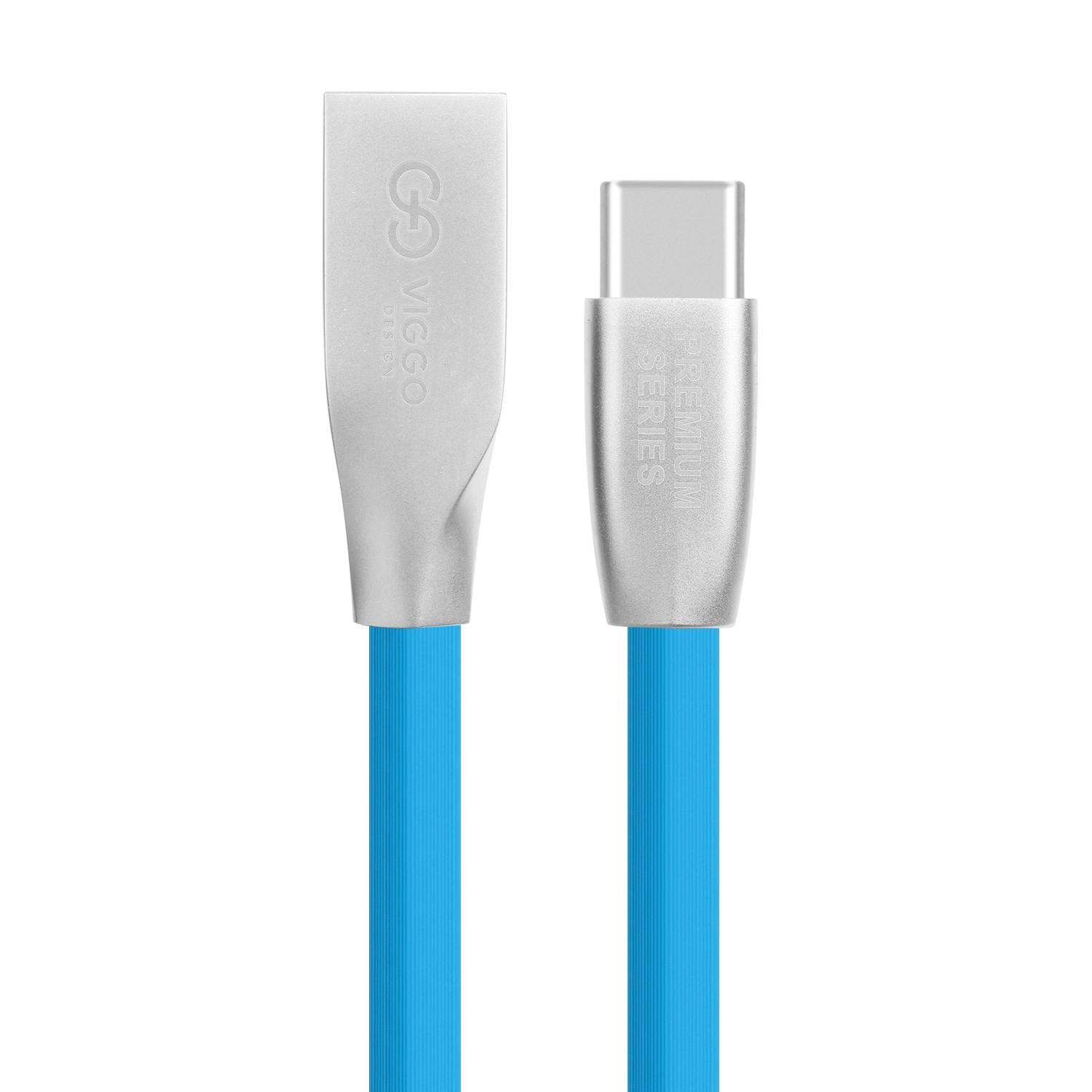 VIGGO DESIGN Kabel USB - USB-C VIGGO 1m Niebieski