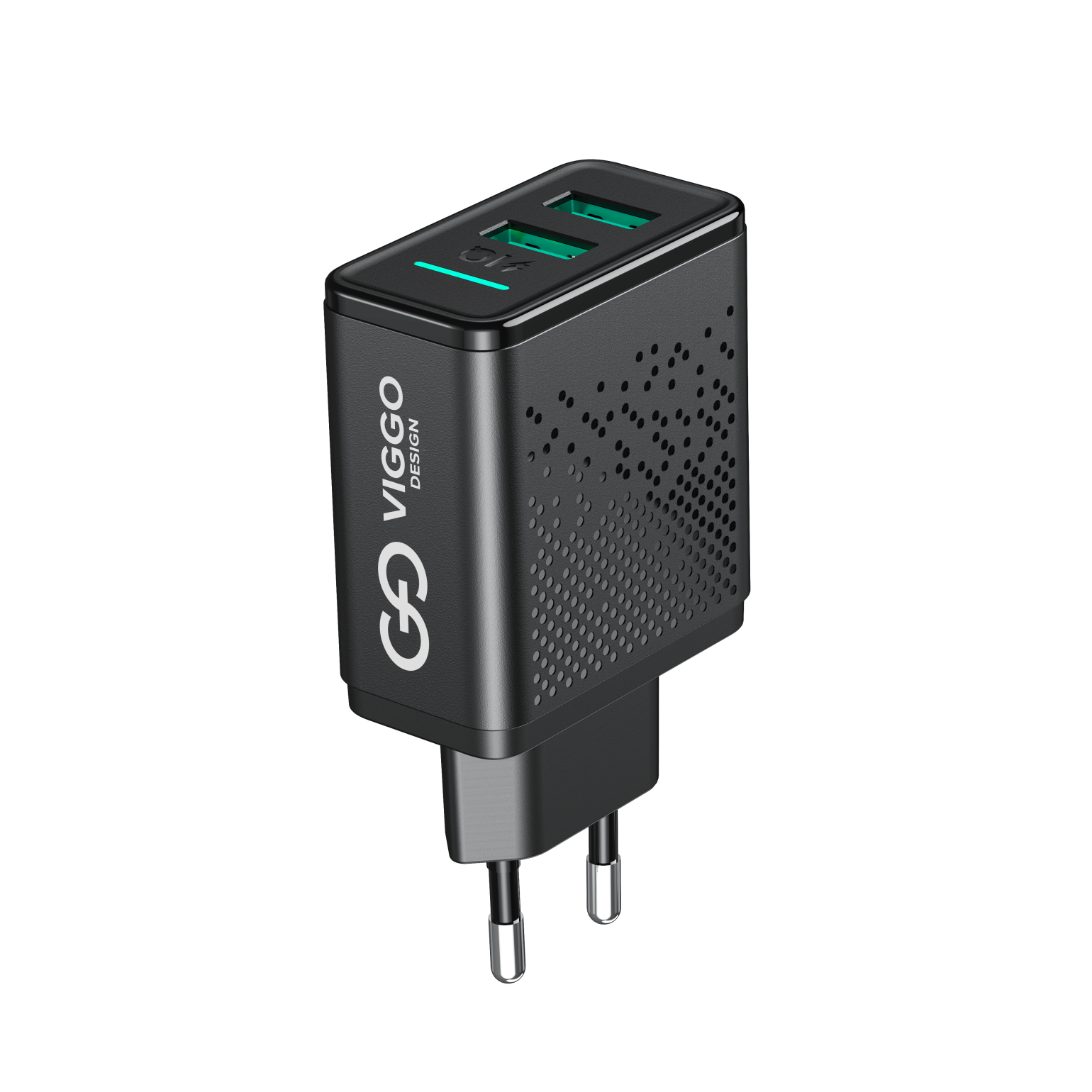 VIGGO DESIGN 2xUSB 3.4A Czarna