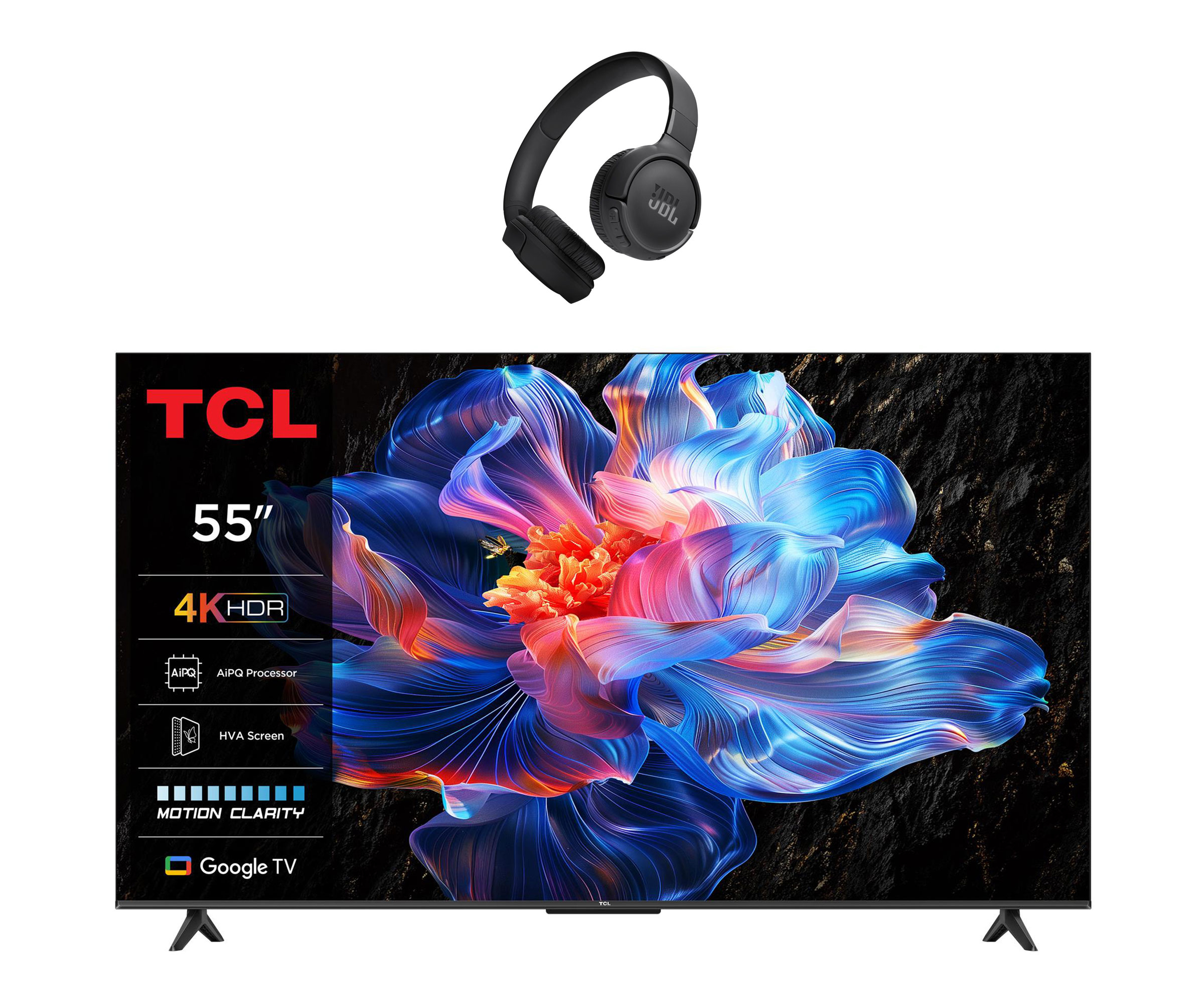 TCL 55V6C 55 LED 4K Google TV + Tune 520BT Czarny