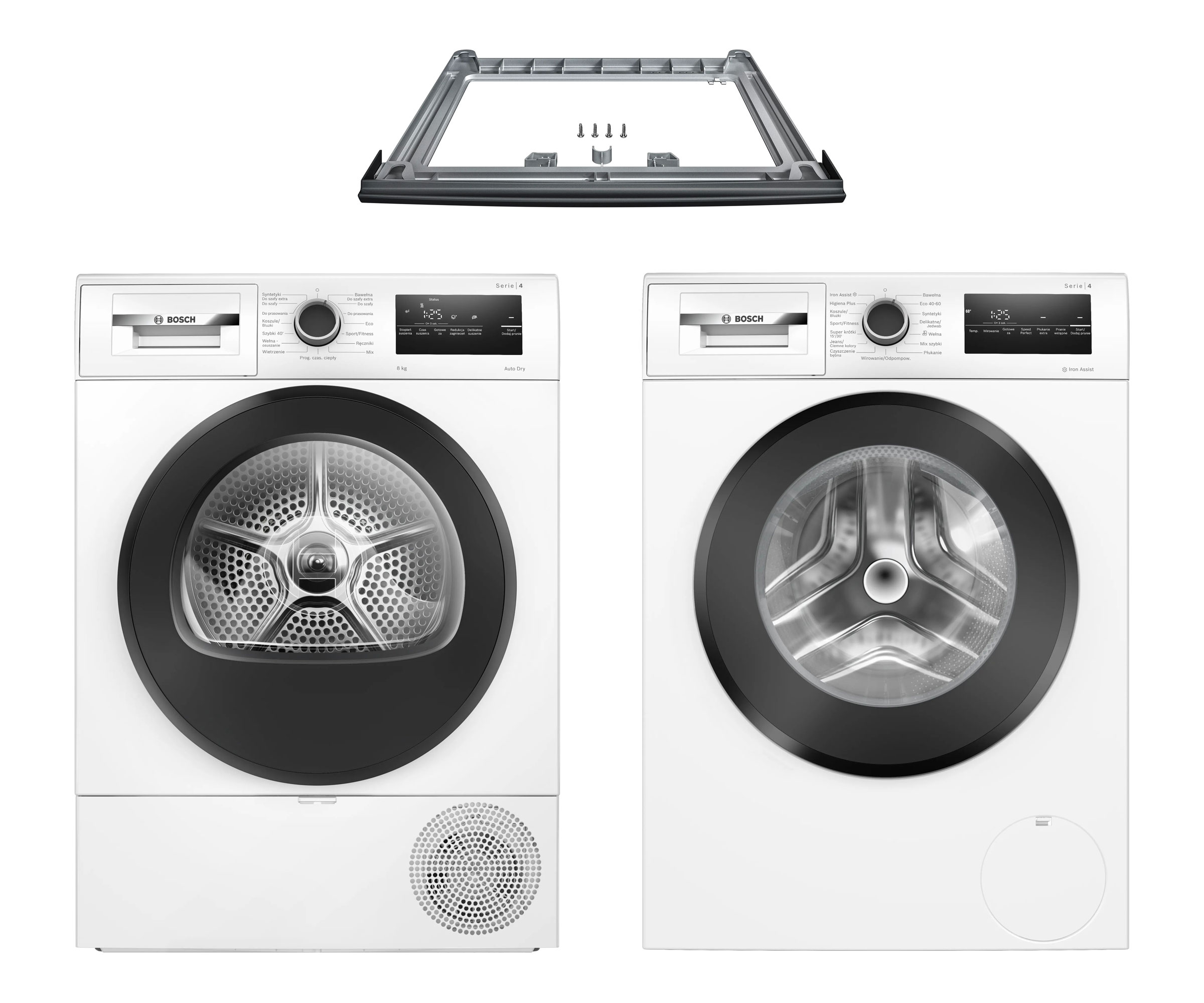 Bosch ZESTAW Suszarka WTH85V9FPL+Pralka WAN2425MPL+Łącznik WTZ2741