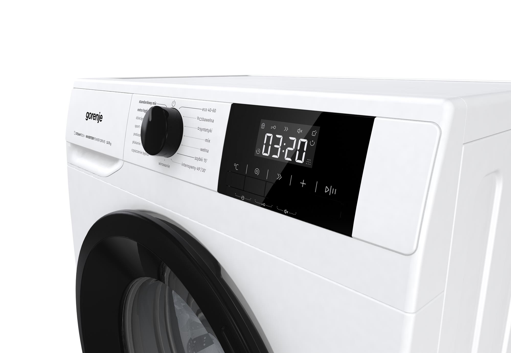Gorenje ZESTAW Suszarka D2HNE7E/PL+Pralka W3NGPI72SAS/PL+Łącznik