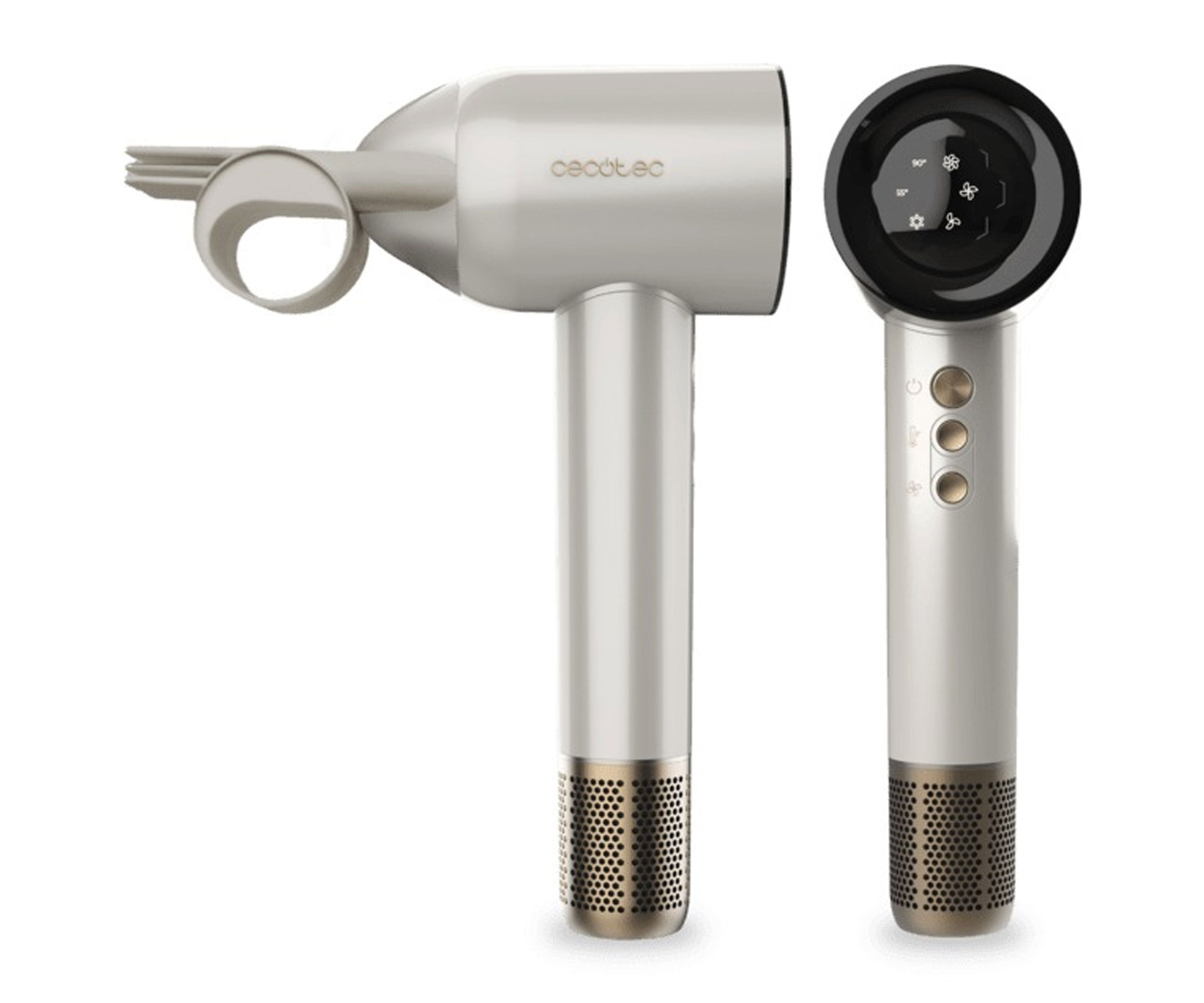Cecotec Suszarka do włosów DryGlam Waves Champagne