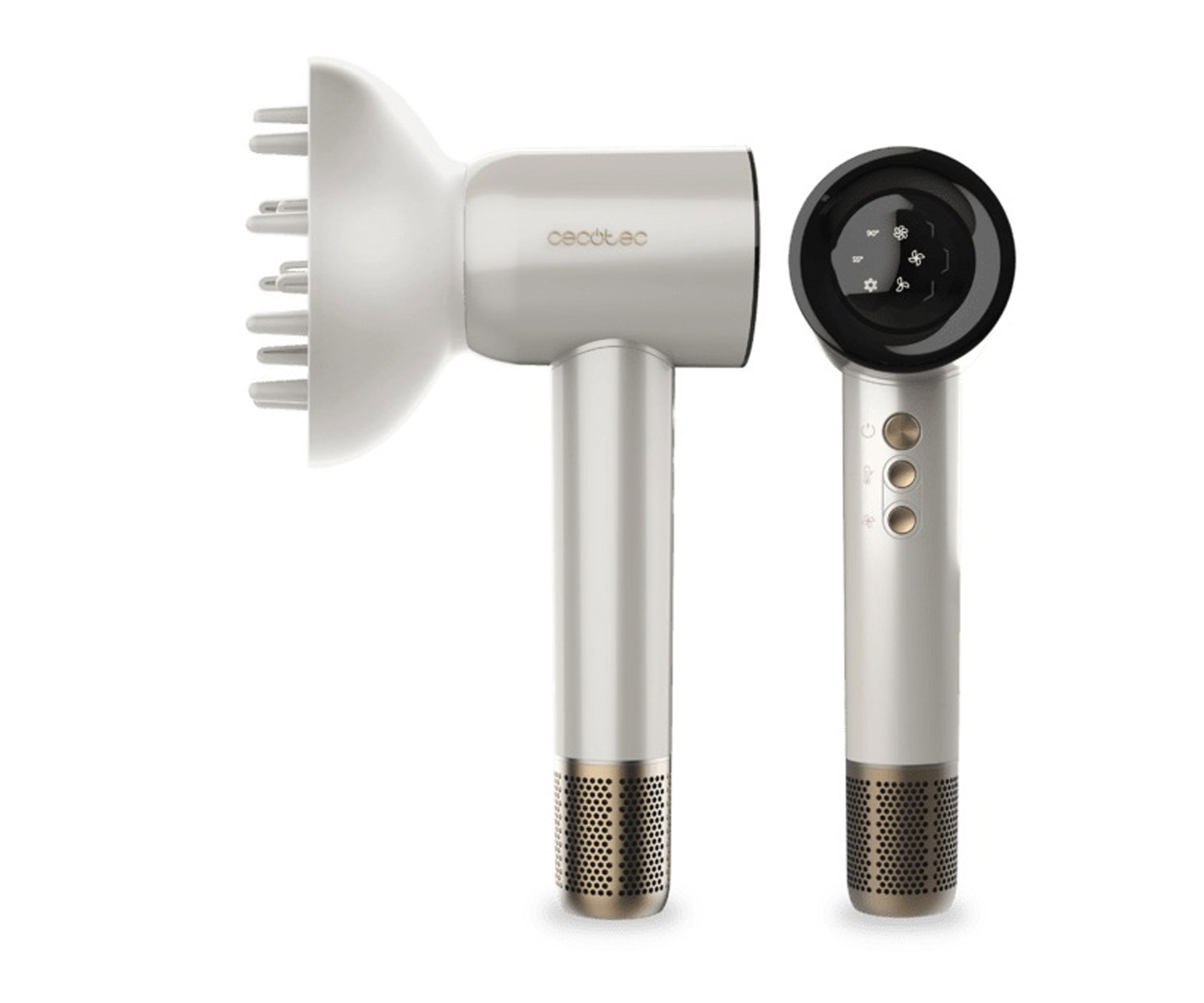 Cecotec Suszarka do włosów DryGlam Waves Champagne