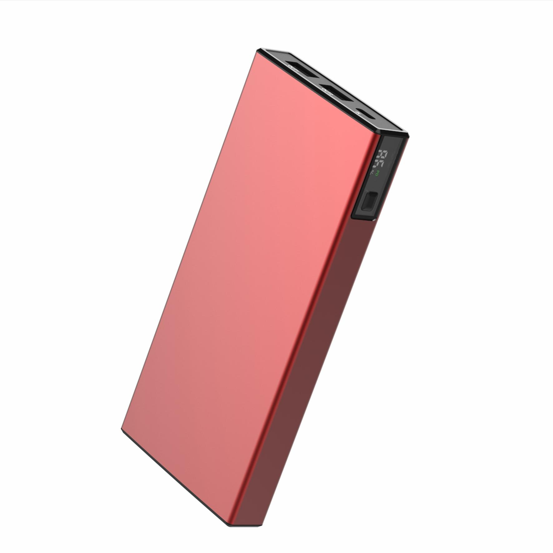 VIGGO DESIGN POWERBANK VIGGO PREMIUM 10.000 mAh PD 18W aluminium Czerwony