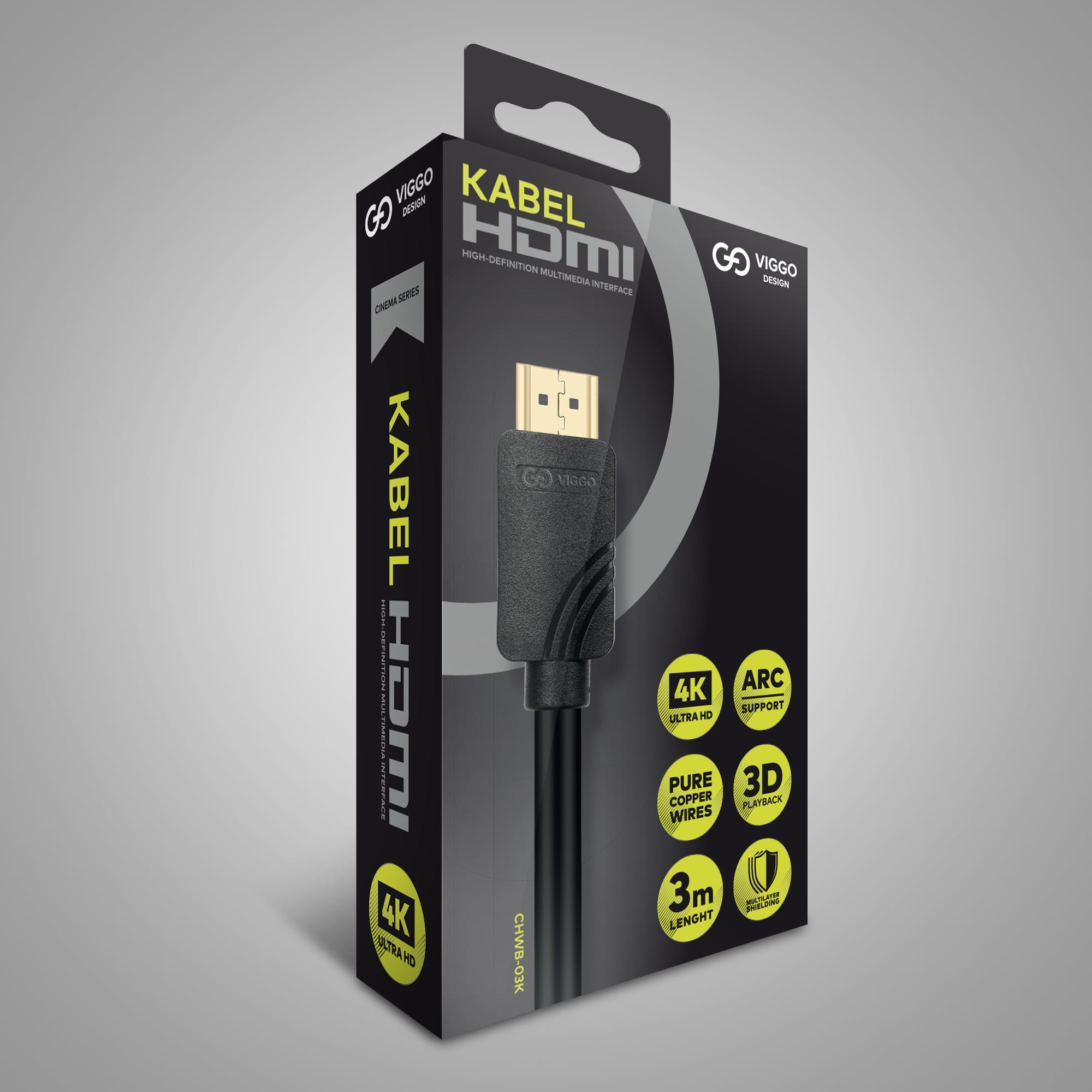 VIGGO DESIGN KABEL HDMI 2.0 VIGGO CINEMA 3 m