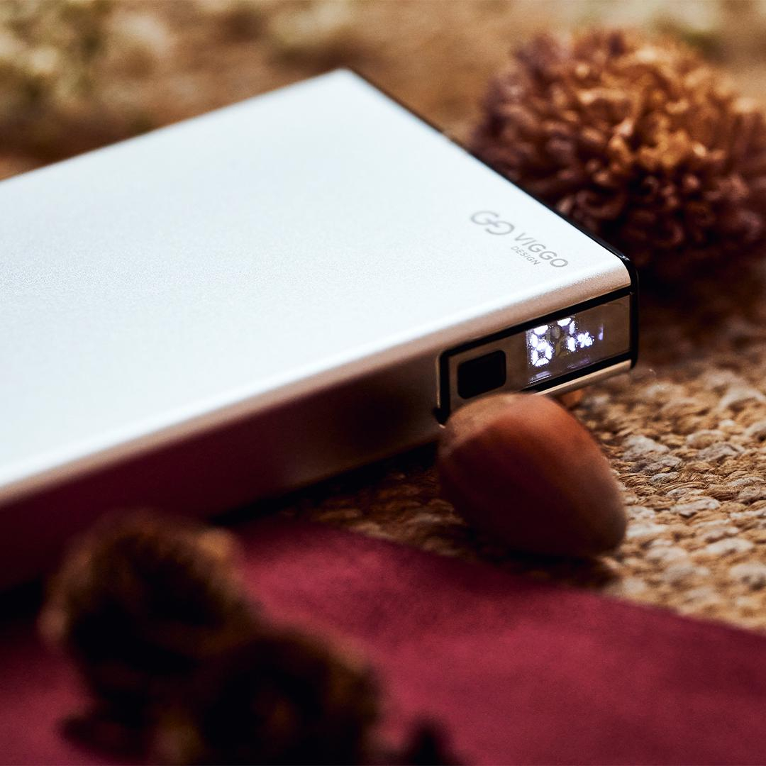 VIGGO DESIGN POWERBANK VIGGO PREMIUM 10.000 mAh PD 18W aluminium Srebrny