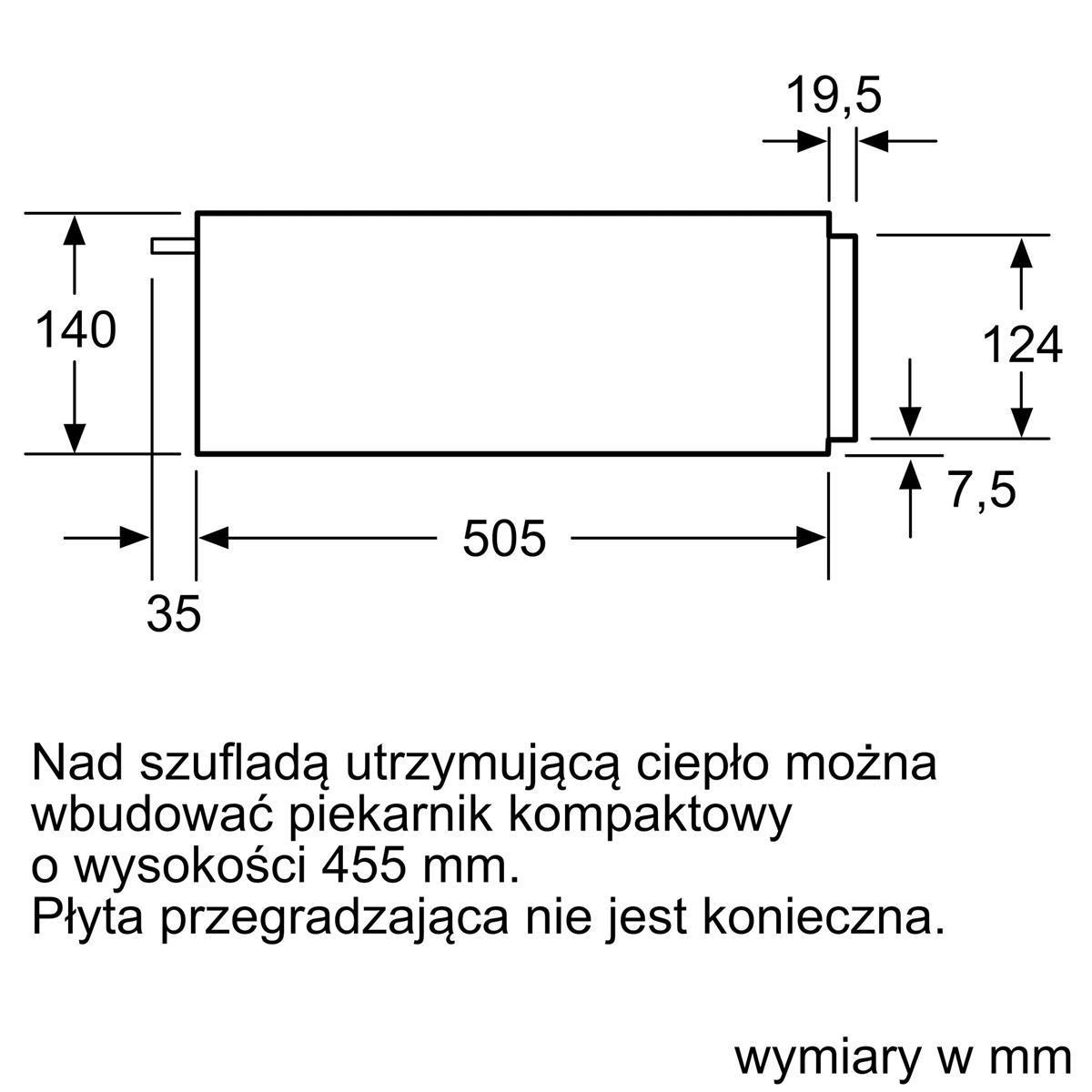 Siemens SZUFLADA DO NACZYŃ BI510CNR0