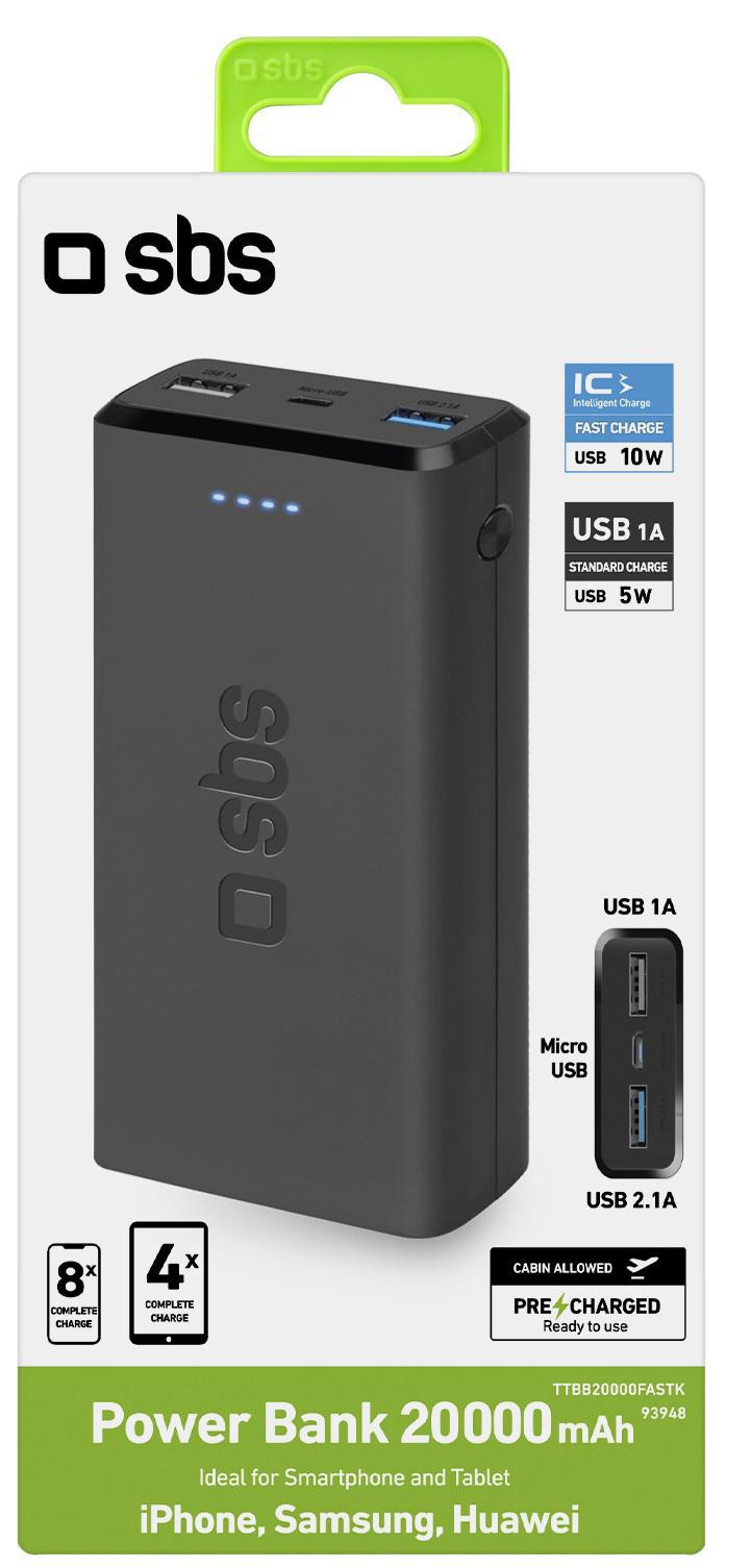 SBS POWERBANK SBS 20.000 mAh 10W 2xUSB #