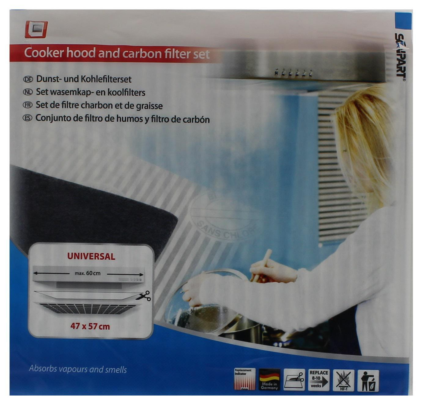 Scanpart Filtr tluszczu i wegla aktywnego do okapu 2szt. 1530050015