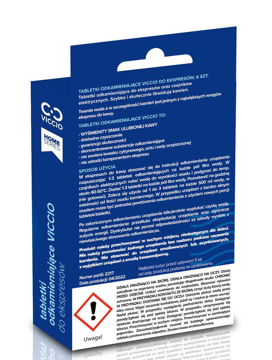 VICCIO Tabletki odkamieniające do ekspresów 6szt.