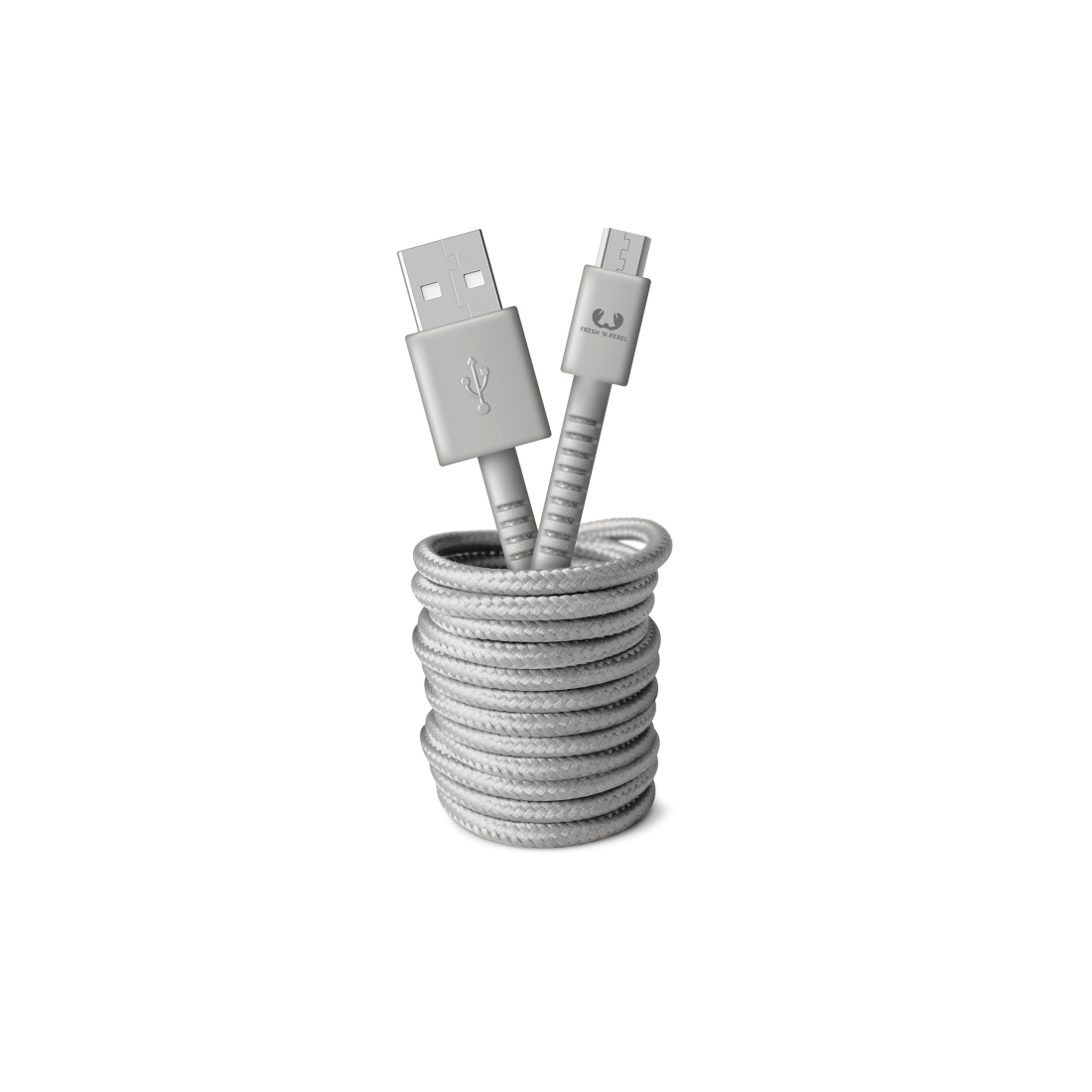 Fresh N Rebel Kabel USB-microUSB 3m Ice Grey