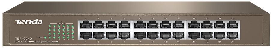 Tenda TEF1024D 24-porty Fast Ethernet stalowa obudowa