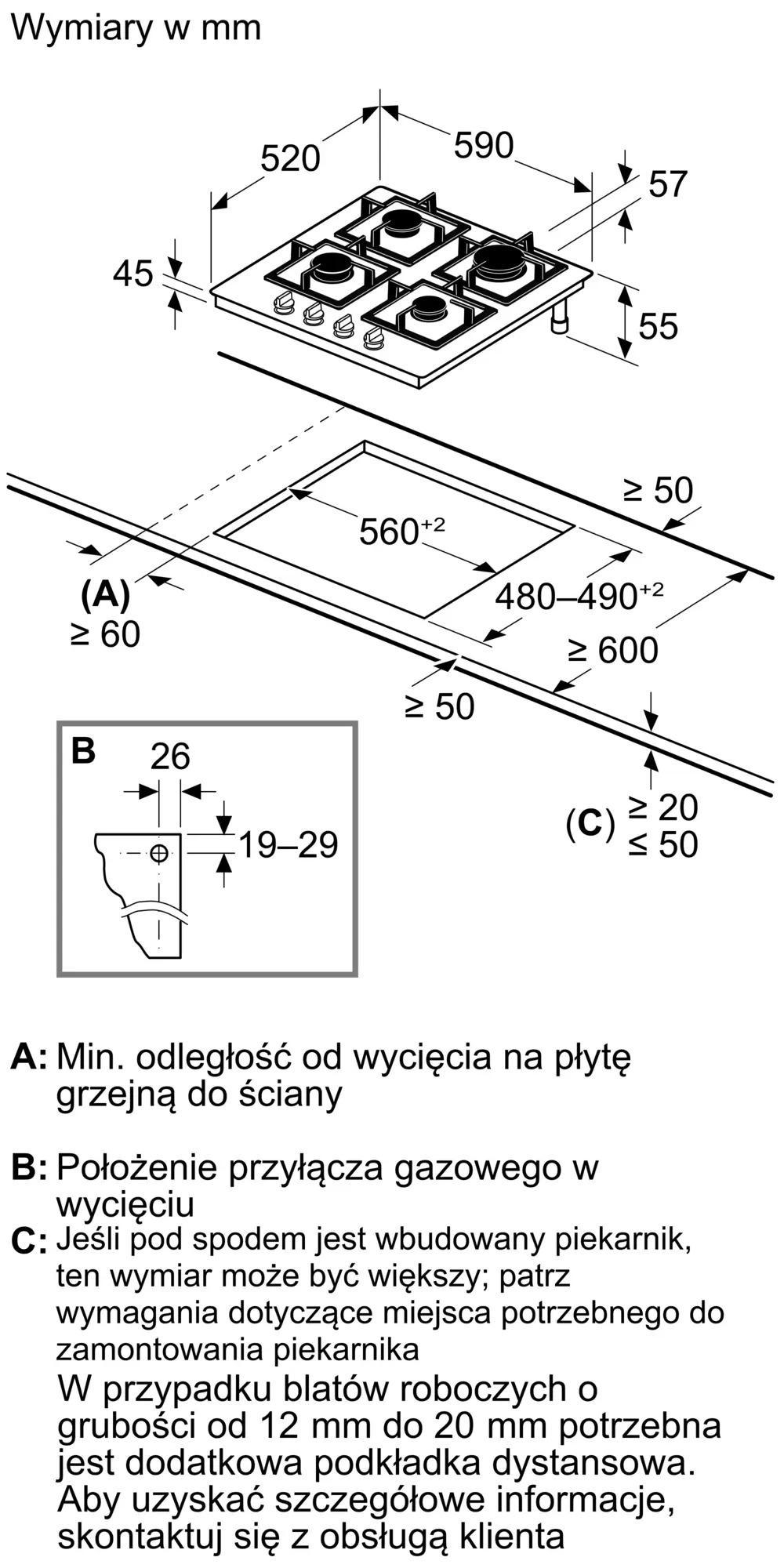 Siemens Płyta gazowa SIEMENS EN6B6PK40