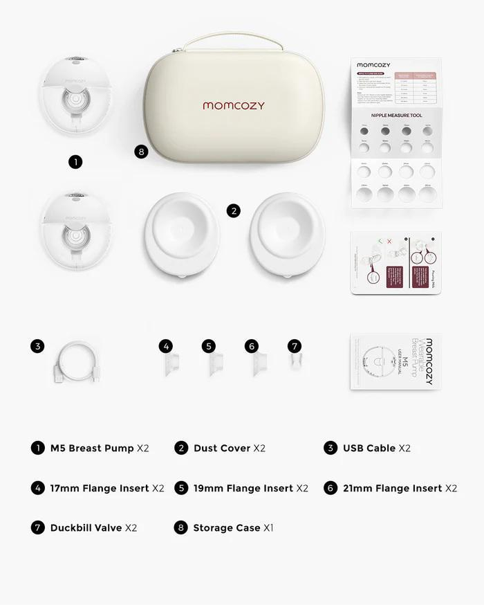 MOMCOZY Laktator podwójny M5 (biały)