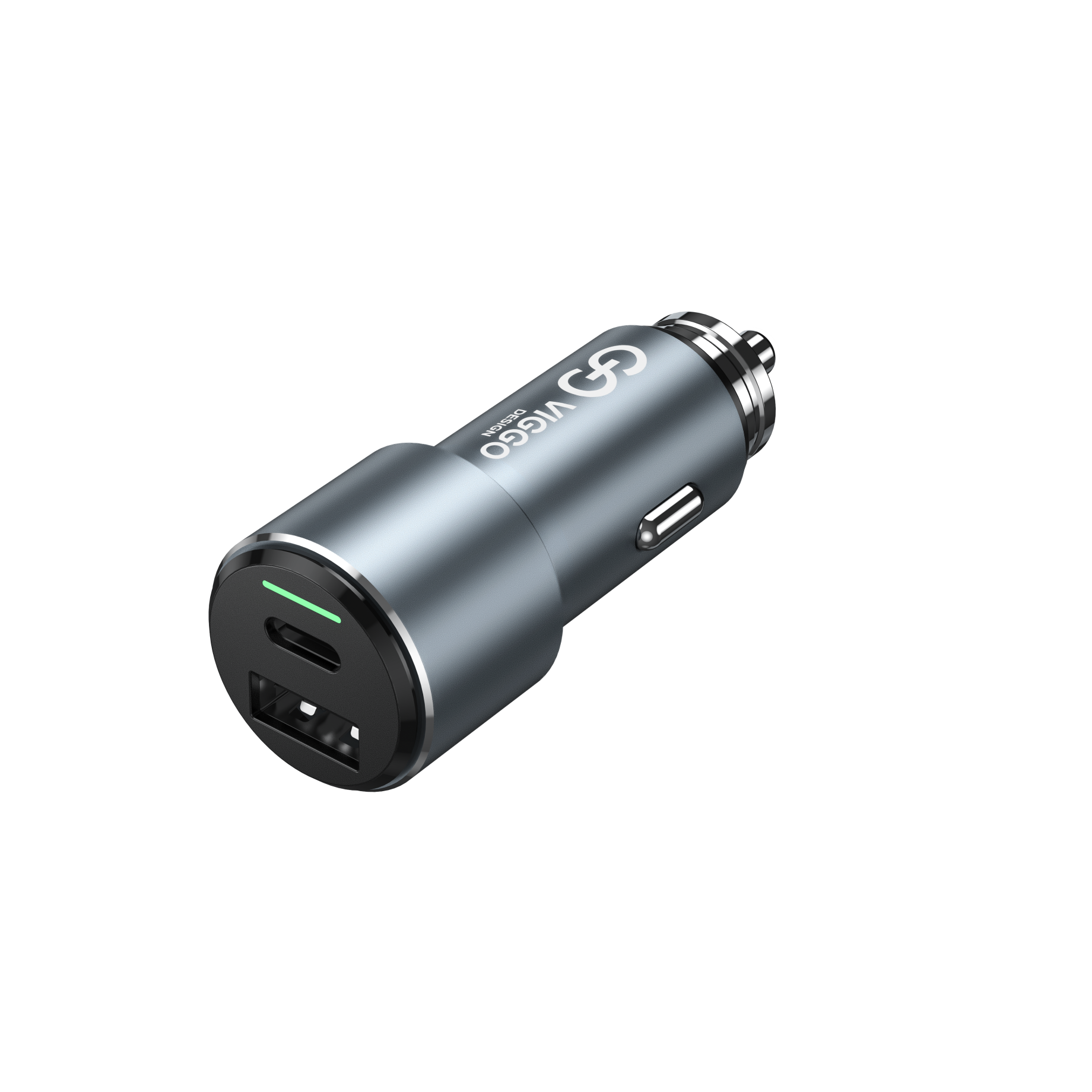 VIGGO DESIGN PREMIUM 1xUSB 1xUSB-C 18W PD Szara