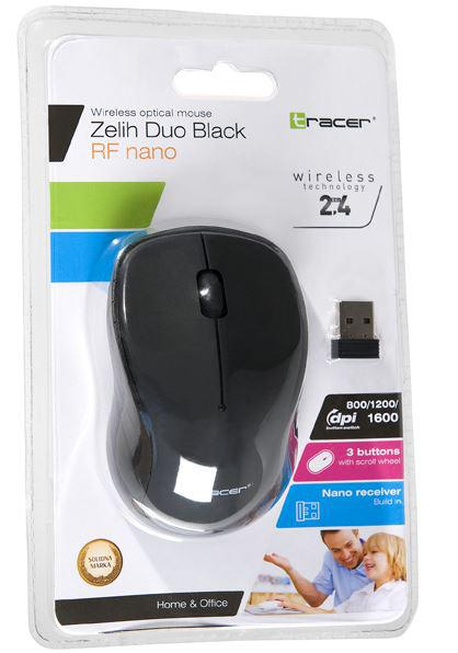 Tracer MYSZ BEZPRZEWODOWA TRACER Zelih Duo Nano Czarna #