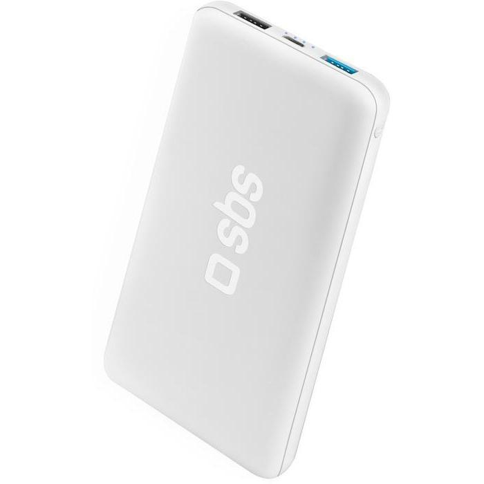 SBS POWERBANK SBS 10.000 mAh 2xUSB Biały #
