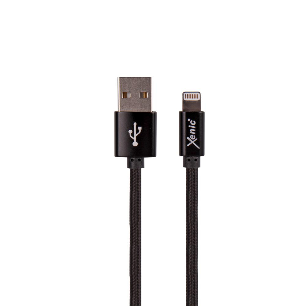 XENIC Kabel USB-Lightning Xenic PREMIUM 1m w oplocie czarny