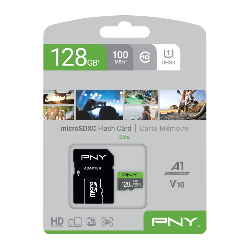 PNY Elite MicroSDXC 128 GB 100 MB/s P-SDU128V11100EL-GE