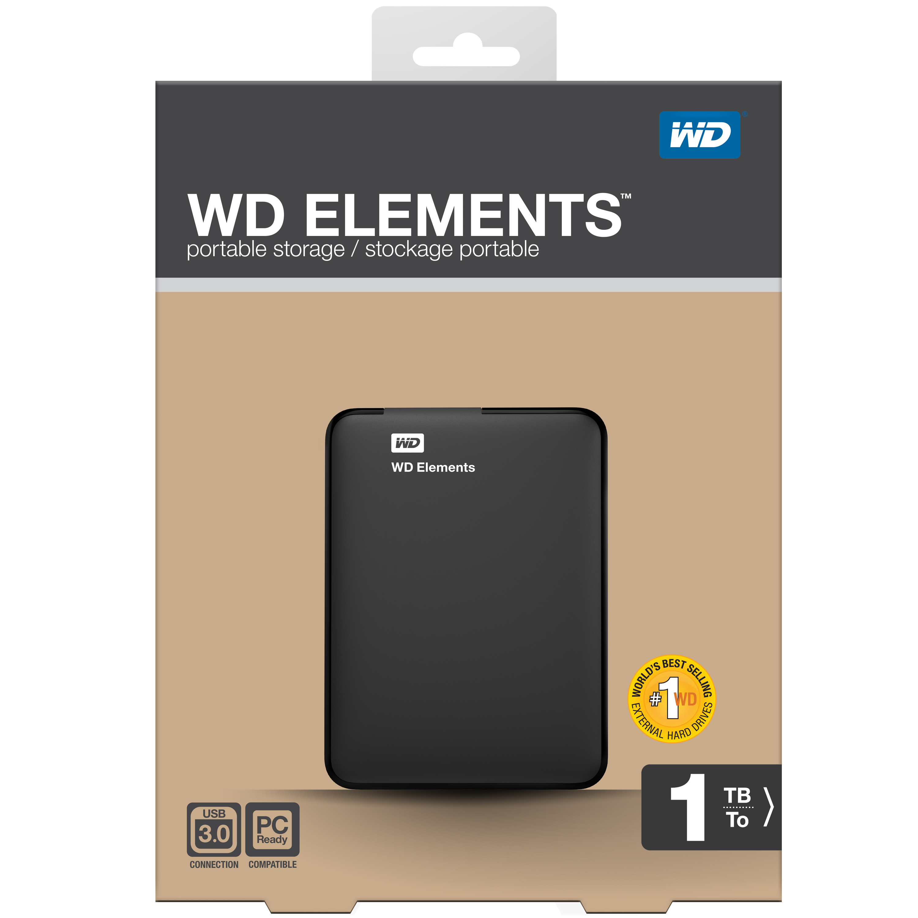 WD ELEMENTS 1TB WDBUZG0010BBK BLACK