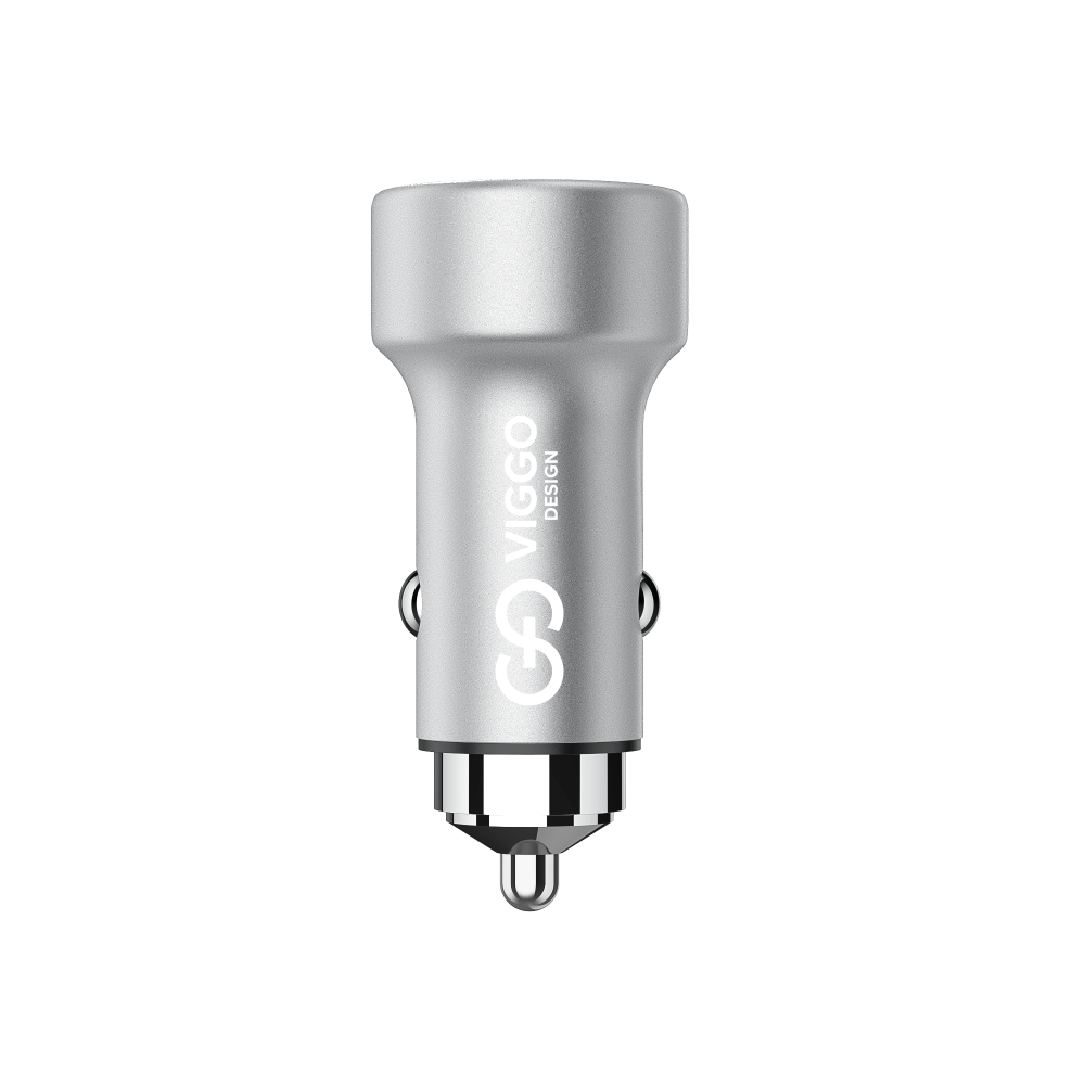 VIGGO DESIGN 2xUSB 3.4A Srebrna