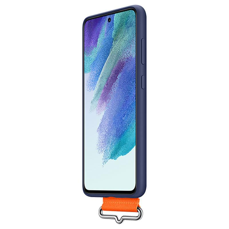 Samsung Etui SAMSUNG Silicone Cover z paskiem do S21 FE Navy
