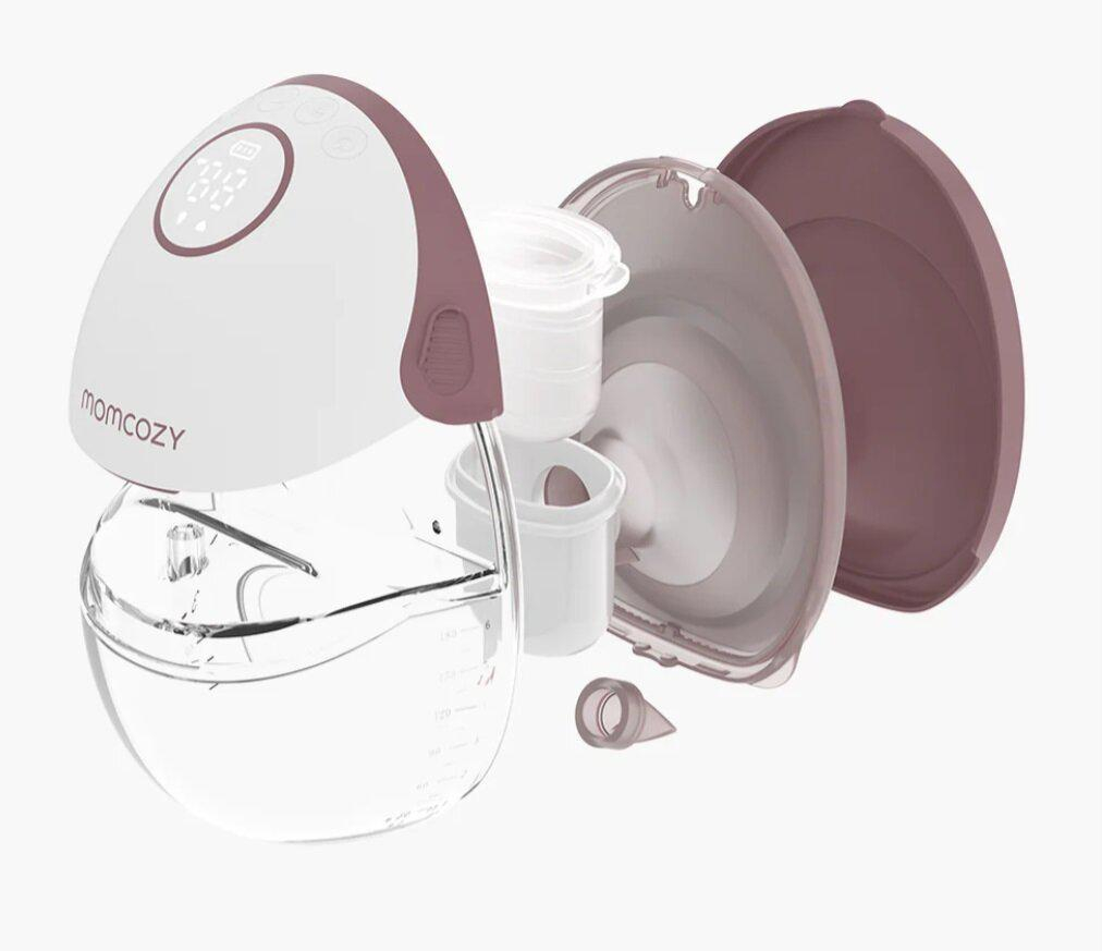 MOMCOZY Laktator podwójny bez użycia rąk M9 Podwójny (Czerwony)
