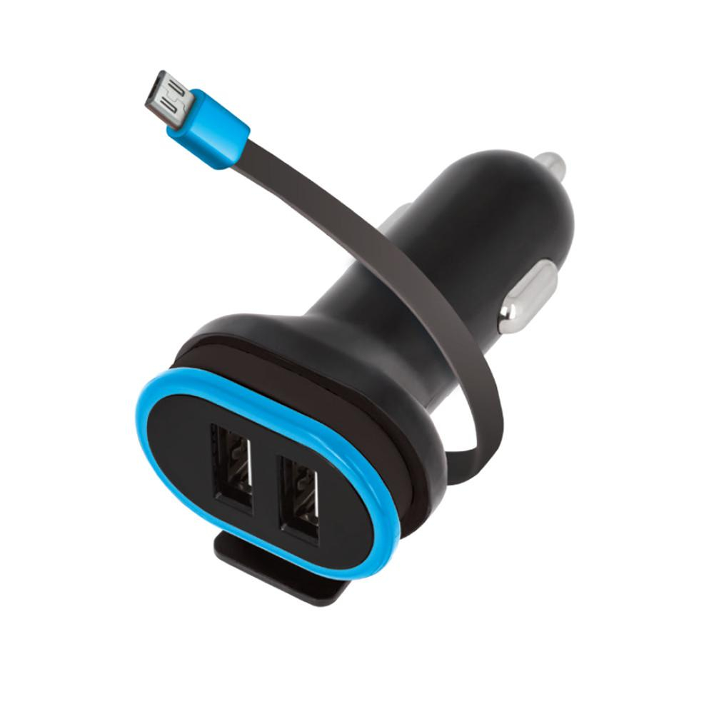 Forever Ładowarka samochodowa Forever CC-02 2xUSB 3A + kabel microUS