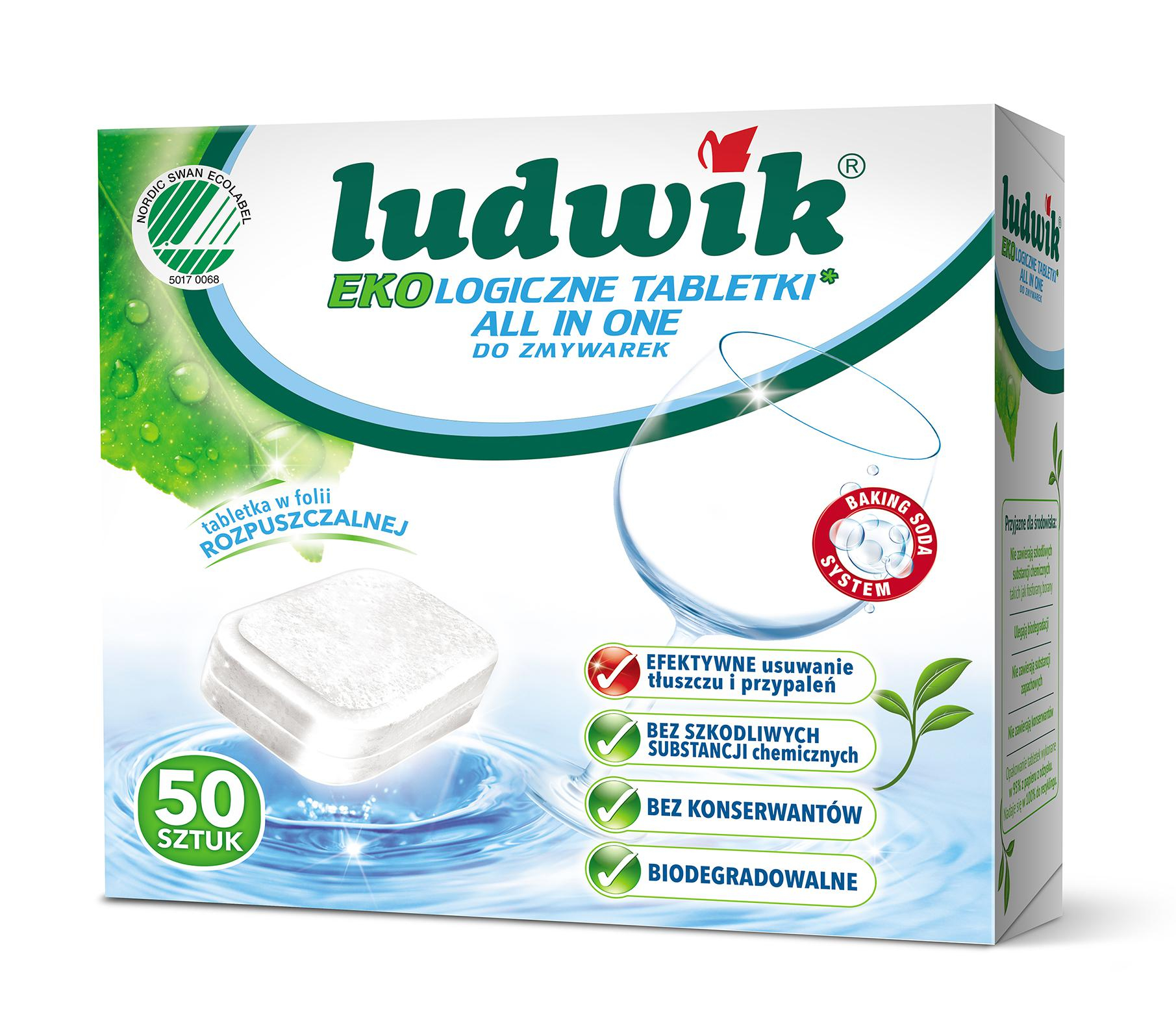 LUDWIK Tabletki do zmywarki ALL IN ONE 50 szt. ekologiczne