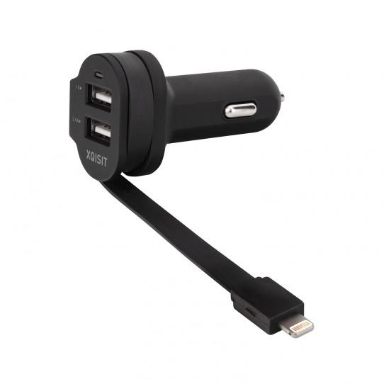 Xqisit Ładowarka SAM. XQISIT 6A lightning/2x USB CZARNA