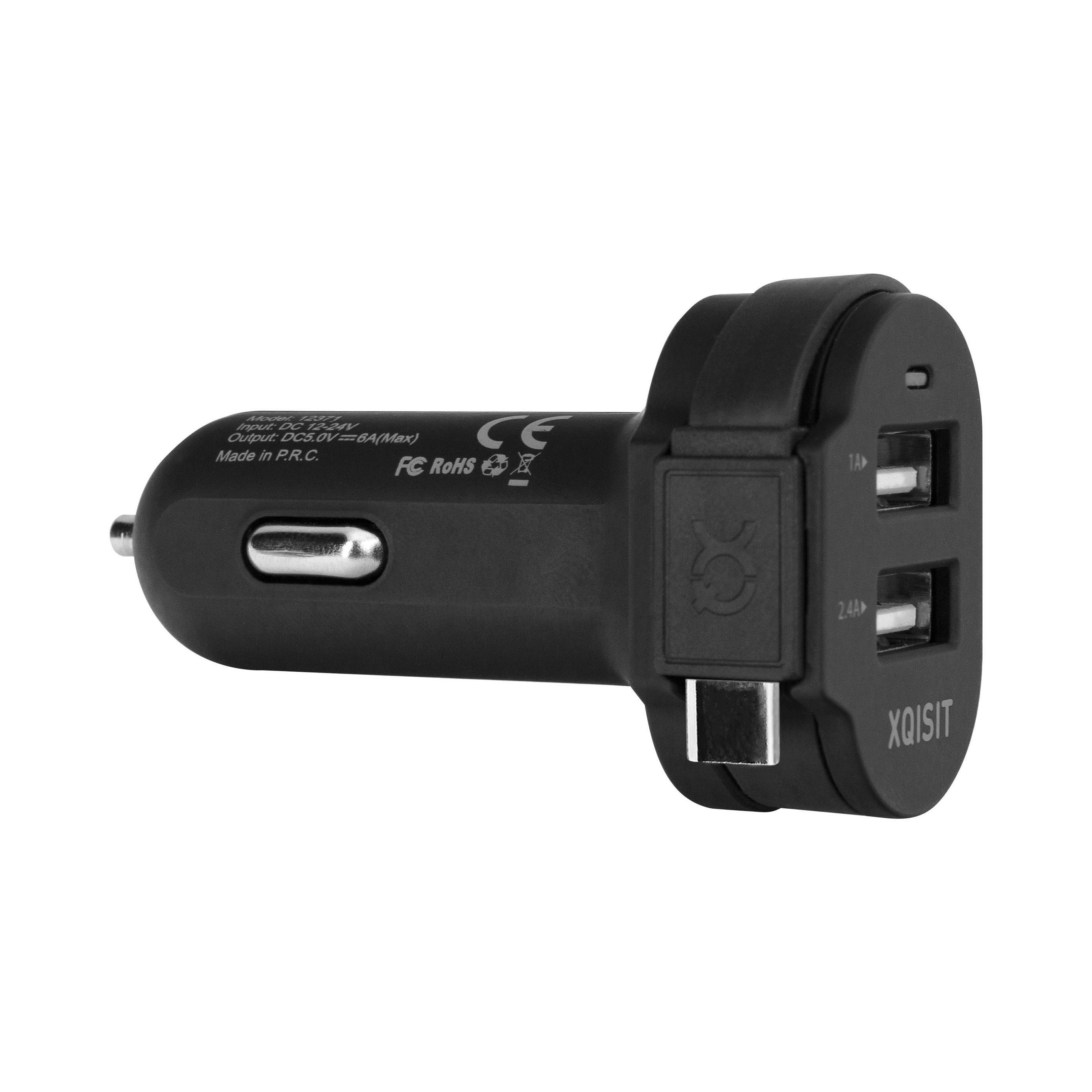 Xqisit Ładowarka SAM. XQISIT 6A USB-C/2xUSB CZARNA #