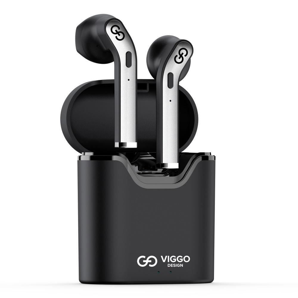 VIGGO DESIGN SŁUCHAWKI DOUSZNE TWS VIGGO Earbuds EBT01B Czarne