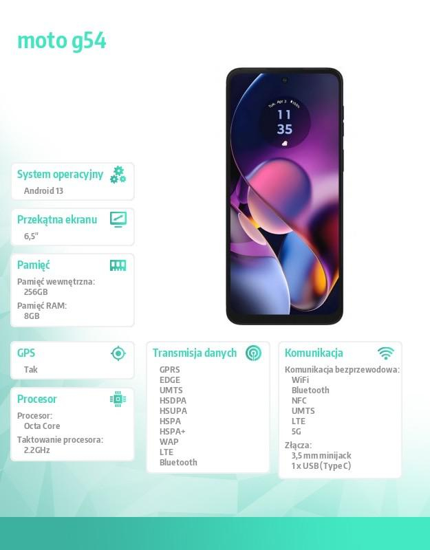 Motorola moto g54 5G 8/256GB Midnight Blue 120Hz
