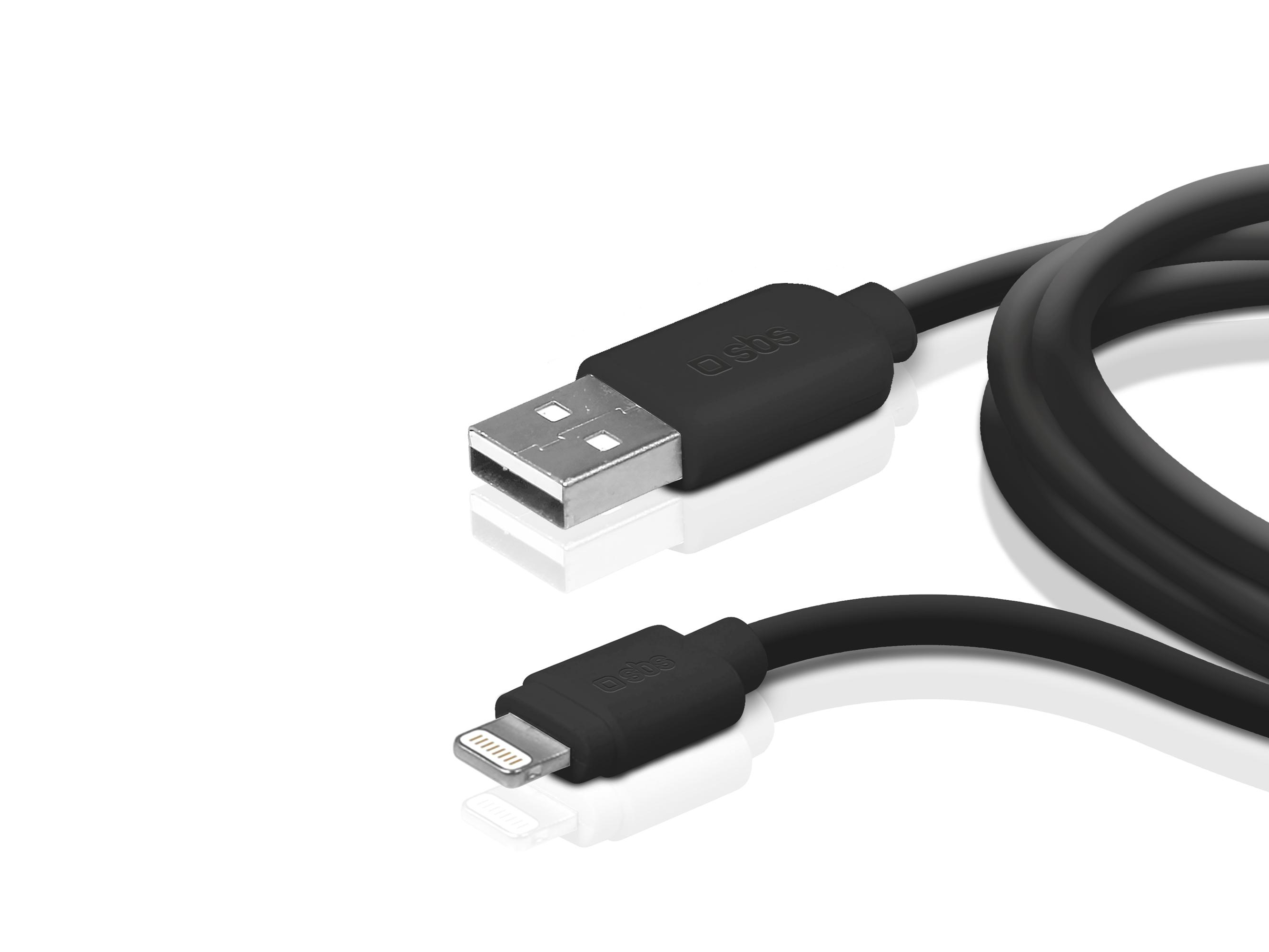 SBS USB-LIGHTNING MFI 1m Bialy