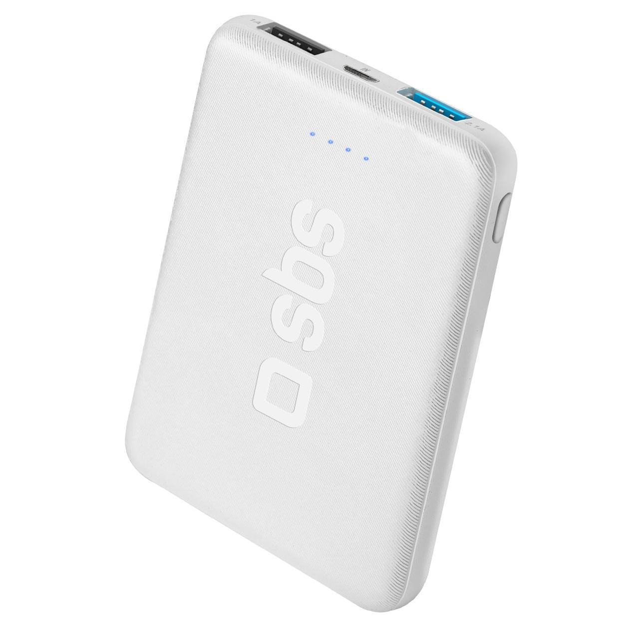SBS POWERBANK SBS 4.000 mAh Pocket 2xUSB Biały