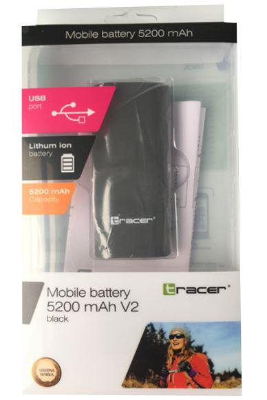 Tracer POWERBANK TRACER 5.200 mAh V2 TRABAT45044 Czarny