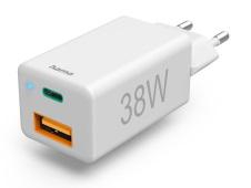 Hama Ładowarka Sieć. HAMA Mini 38W PD/QC Biała #