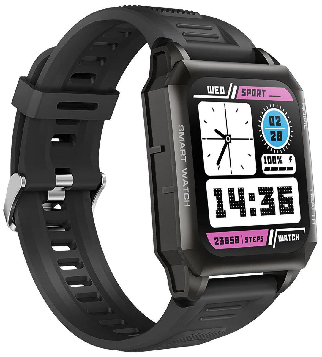 KUMI SMARTWATCH KUMI KU3 MAX Czarny - monitorowanie zdrowia