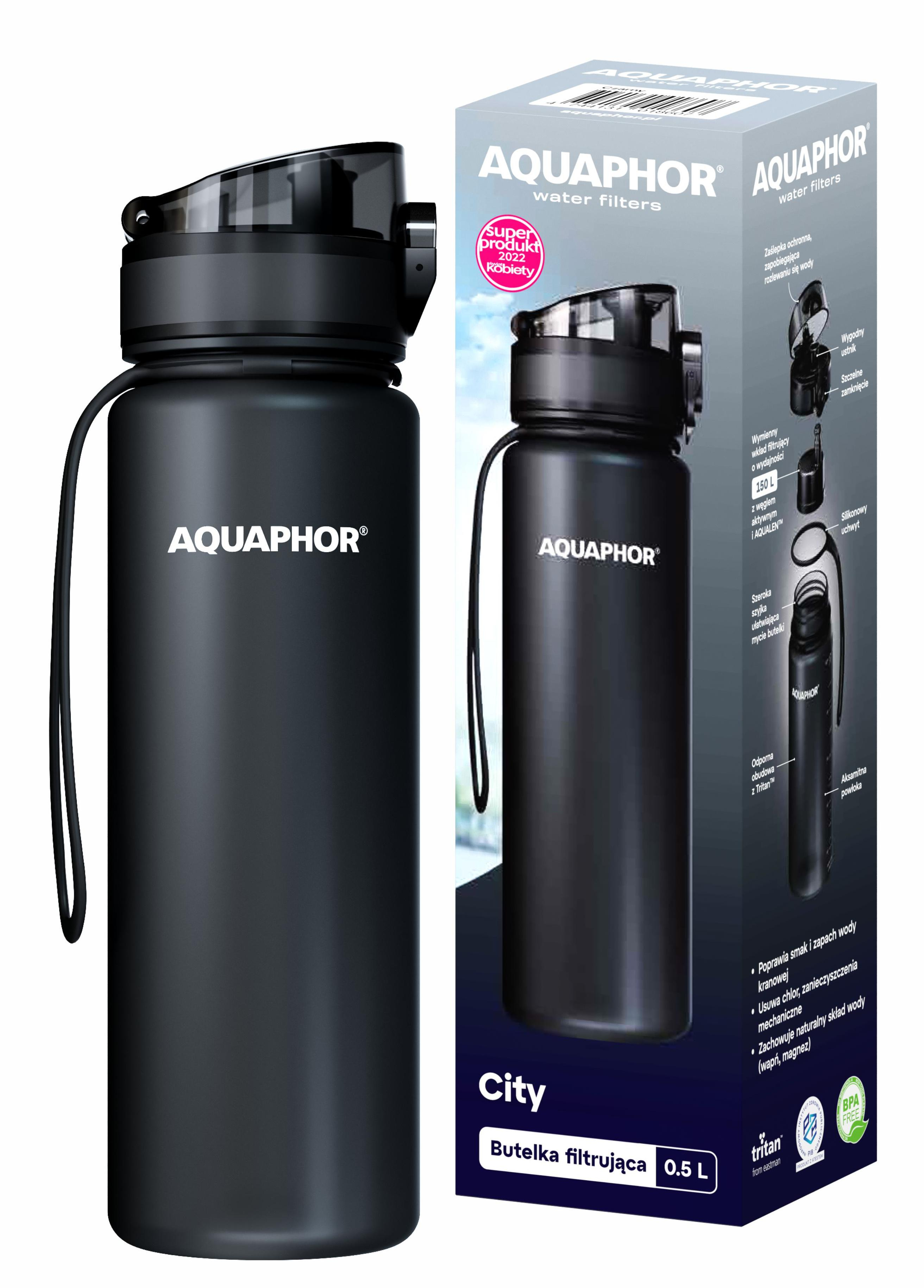 AQUAPHOR Butelka filtrująca City, czarna