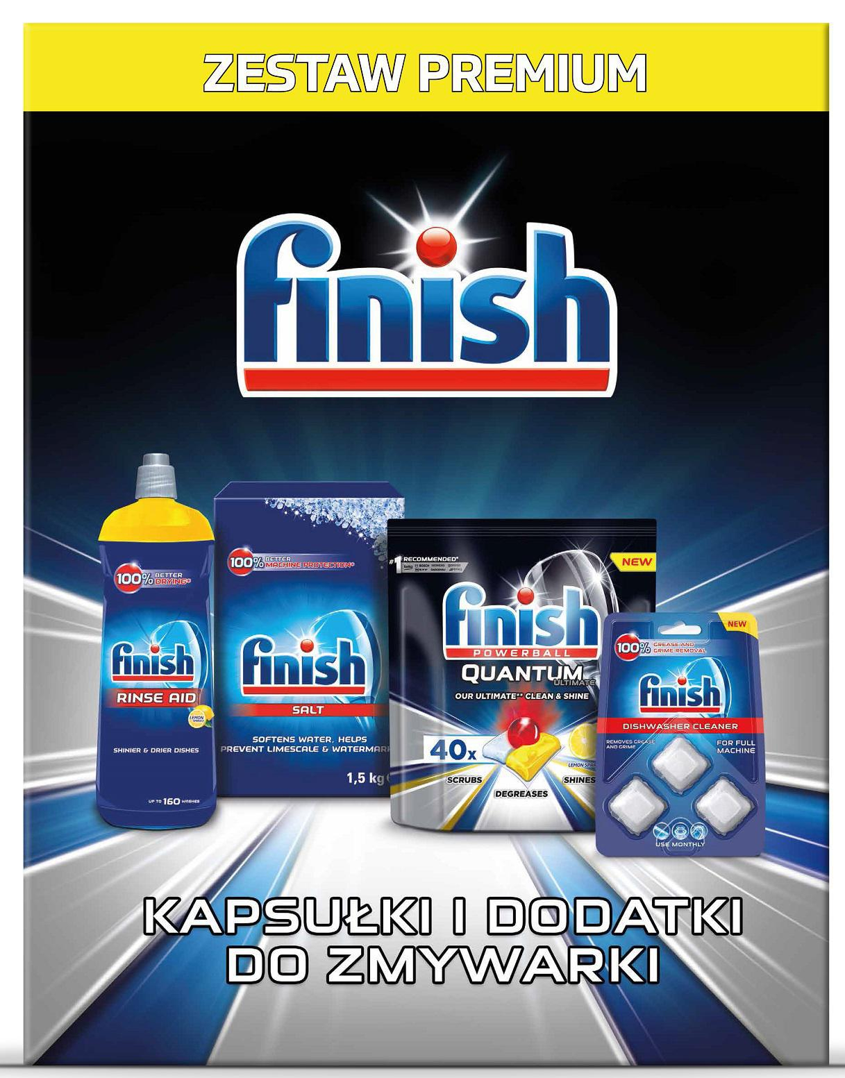 Finish Zestaw Tabletki do zmywarki Quantum Ultimate 40 szt. + Nably