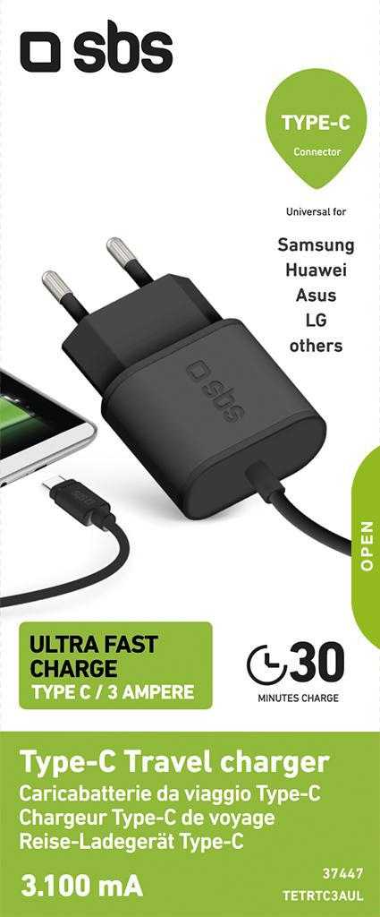SBS Ładowarka Sieciowa z kablem USB-C SBS UFC 3.1A