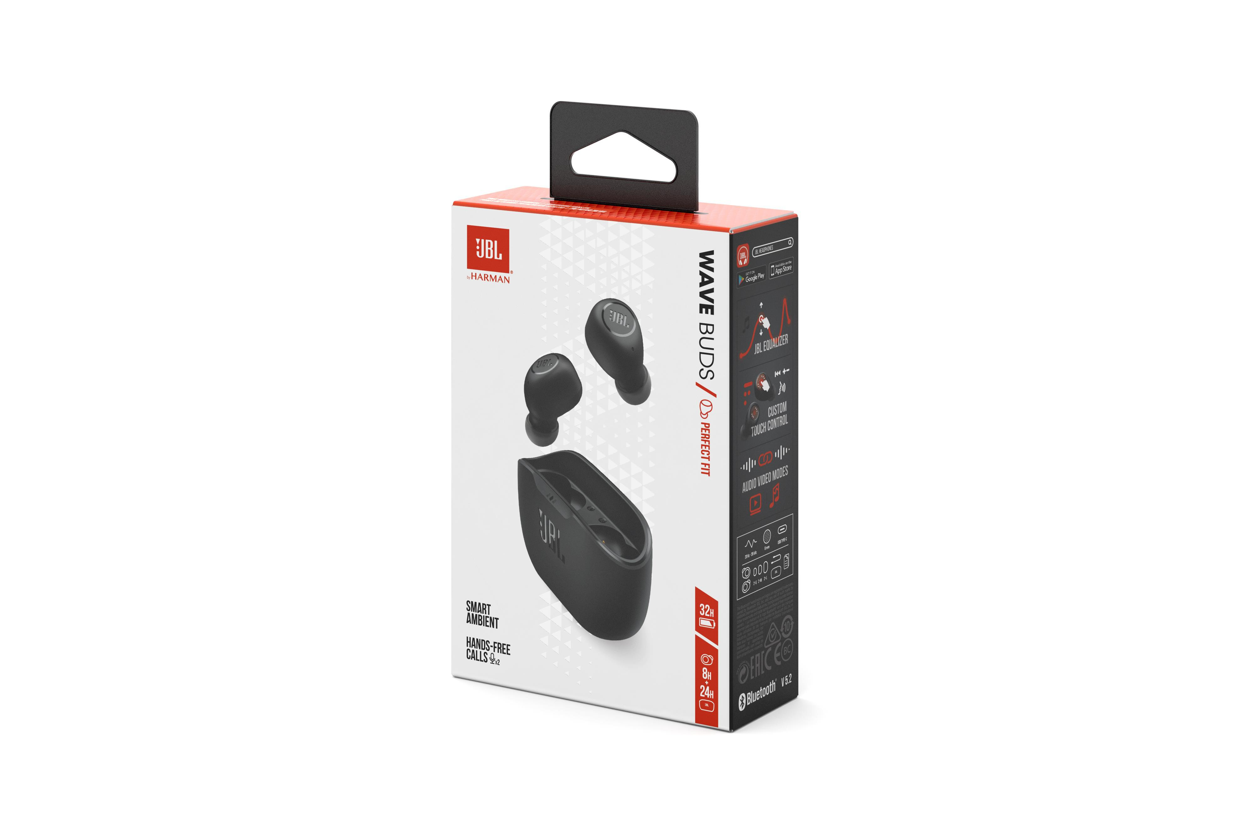 JBL Słuchawki Dou. BT TWS JBL WAVE BUDS Czarne