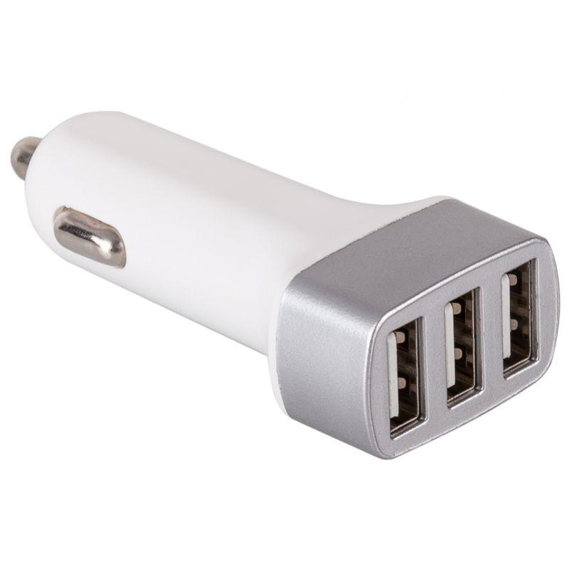 XENIC ŁADOWARKA SAMOCHODOWA XENIC 3xUSB 4.1A Biała