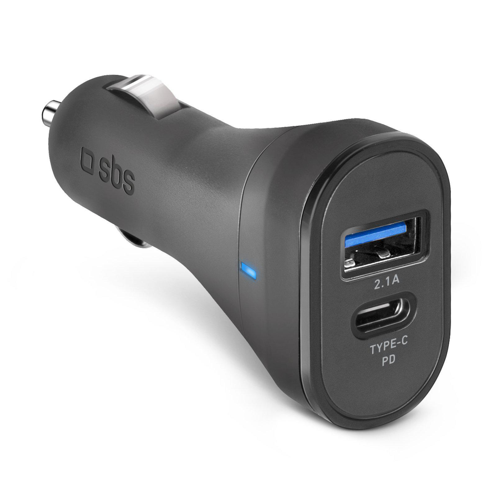 SBS Ładowarka samochodowa 12/24V 3100 mAh ultra fast charge, USB