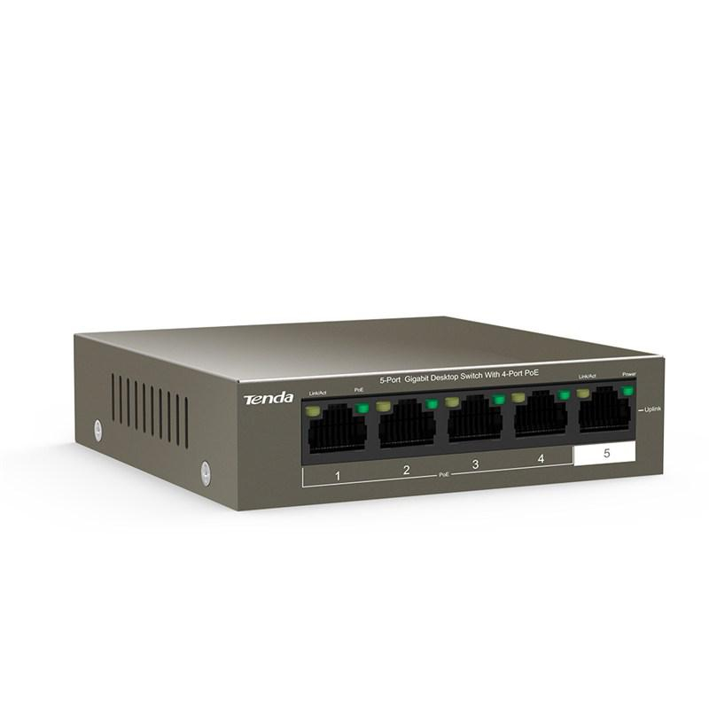 Tenda TEG1105P-4-63W 5-portowy Base-TX RJ45 10/100/1000 Mbps
