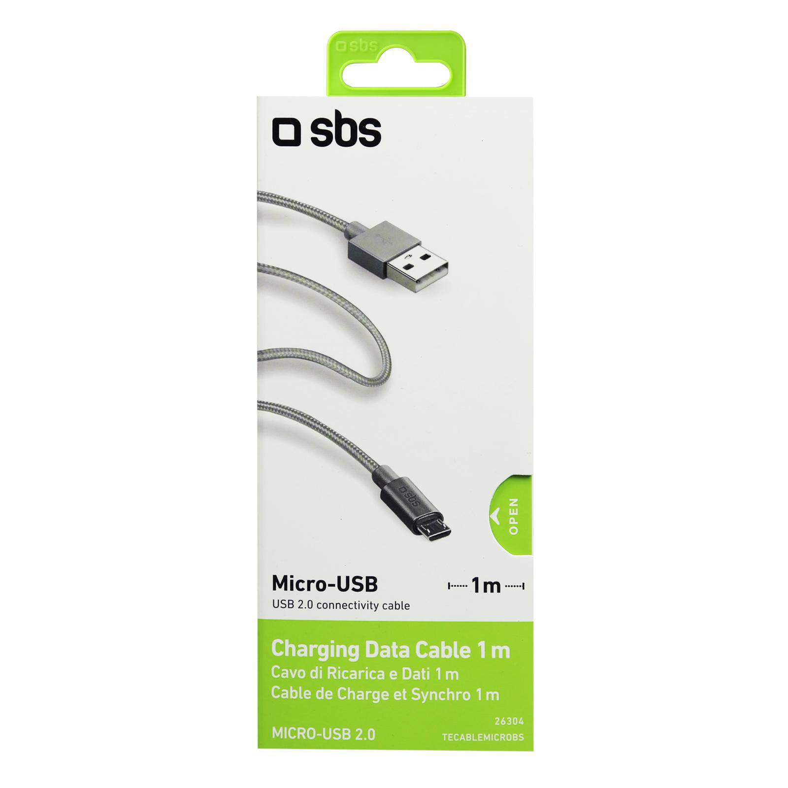 SBS USB-micro-USB Srebrny